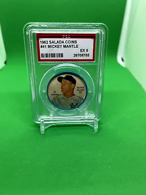 1962 Salada Coins Mickey Mantle #41 PSA 5 EX • $169.99