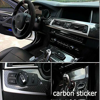 7D Premium Super Gloss Carbon Fiber Vinyl Film Wrap Bubble Free Air Release 6D • $14.97