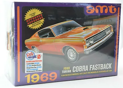 AMT 1969 Ford Torino Cobra Fastback 1:25 Scale Plastic Model Car Kit 1217 • $25.99