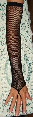 Fishnet Arm Warmers Goth Opera Length Gloves Women's Stretch Blk Leg Avenue 2019 • $12.95