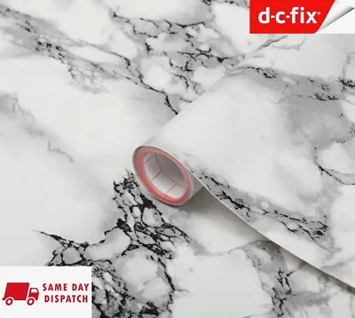 D C Fix Black White Marble Self Adhesive Vinyl Wrap Film Kitchen Worktops • £75.91