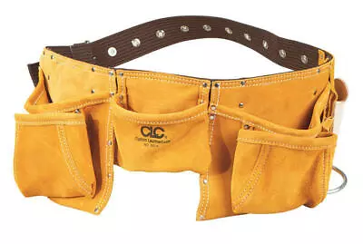 CLC Heavy Duty 12 Pocket Leather/Suede Work Apron Brown 527X • $42.95