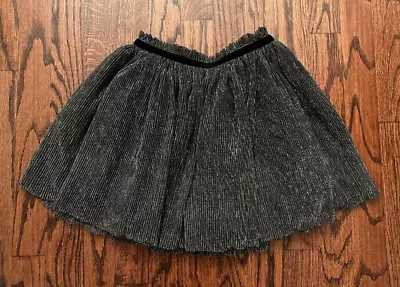 Girls Size M (7-8) Gymboree Shimmery Black And Silver Holiday Short Skirt • $3.99