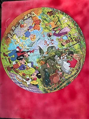 Waddingtons Circular Jigsaw-World Of Walt Disney Special Shapes D 18 /45cm No 6 • £5.25