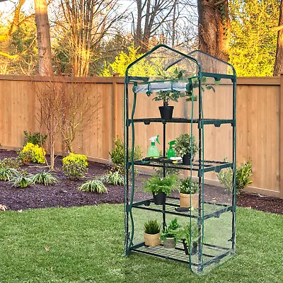 28  X 19  X 63  4 Tier Mini Greenhouse Portable Walk-in Warm House PVC Cover • $59.99