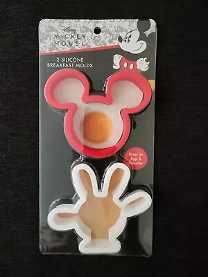 Disney Mickey Mouse 2 Silicone Breakfast Molds Great For Eggs & Pancakes  NEW • $15.95
