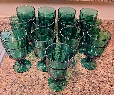 Vintage  Emerald Green  Goblet Glassware   • $163.50