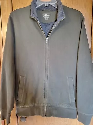 LL Bean Full Zip Fur Lined Hoodie Army Green Size Adult Small Traditional Fit  • $29.99