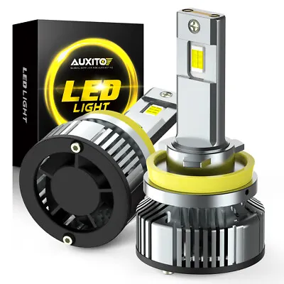 AUXITO H11 LED Headlight Bulbs White Low Beam Conversion Kit Super Bright Y19 EA • $45.99
