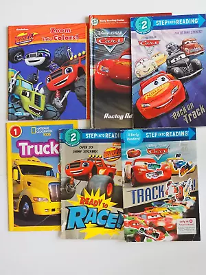 Lot Of 6 Children's Truck Books / Monster Trucks / Pixar Cars /Readers • $12