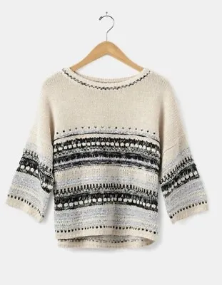 Matilda Jane Women’s Good Hart GH Drop Azle Sleeve Striped Sweater M Medium New • $48