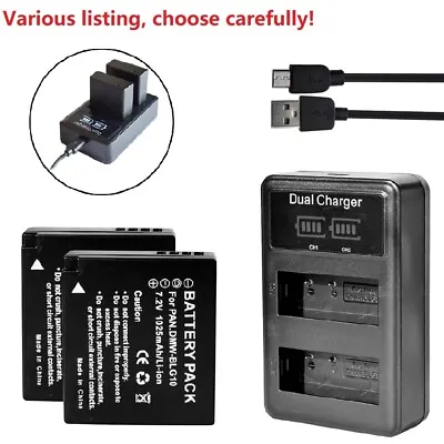 DMW-BLG10 BLG10E Battery Or Charger For Panasonic DMC-GF6R DMC-TZ80 DMC-TZ100 • £23.99