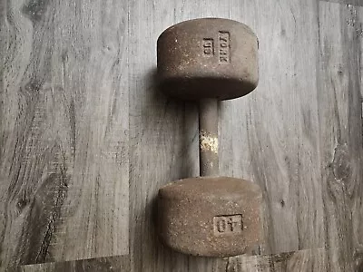 York 40LB Vintage  Dumbbell USA Stamp • $110