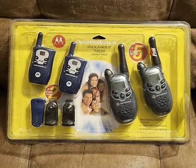 Motorola Talkabout Walkie T4550 T5000 T4500 Family Pack Two-Way Radios NEW 5MILE • $27.99