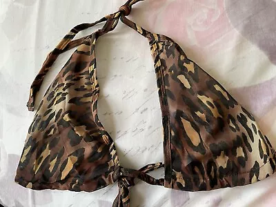 Ladies Kiniki Tan Through Bikini Brown Leopard Print In Size 18 Cheapest On Ebay • £19.99