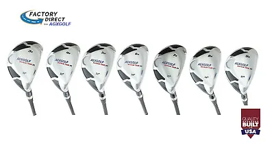 $279.95 • Buy Ladies Right Hand Complete Hybrid Iron Set Xs #3,4,5,6,7,8,9: Graphite + Covers
