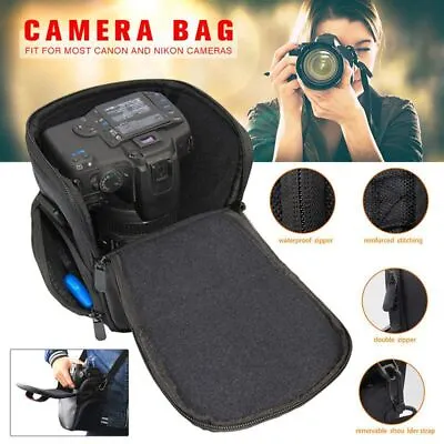 DSLR Camera Shoulder Bag Camcorder Shockproof Carry Case Storage Bag Large • £9.99