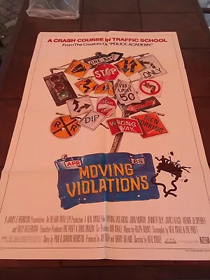 Vintage Original Moving Violations Theater One Sheet Movie Poster 1985 27x41 • $12.95