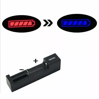 USB Charger For 10440 14500 18650 26650 3.7V-4.2V Rechargeable Li-Ion Battery • £3.99