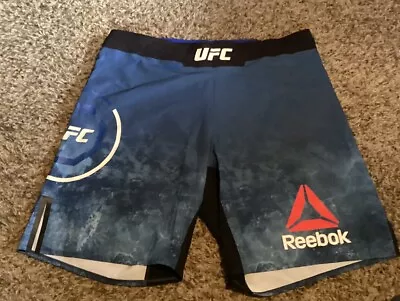 UFC Reebok Shorts Blue Size 38 Fight Shorts BJJ MMA Boxing NWOT Long Fit • $75.99