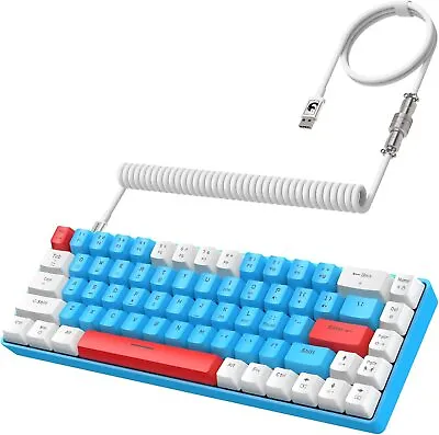 $60.38 • Buy RK-T8 Wired 65% Mechanical Gaming Keyboard RGB TKL + C Cable For PS4 PS5 Xbox PC