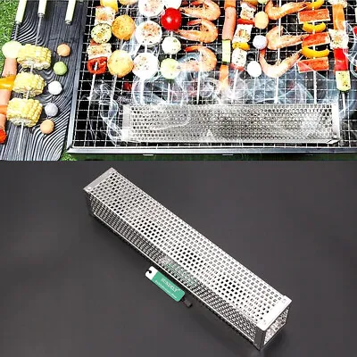 Newest 12Inch Square Smoker Wood Pellet BBQ Grill Hot&Cold Smoking Mesh Tube Gen • £16.33