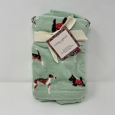 Laura Ashley Dogs Holiday Christmas Hand Towels Set Of 2 Cotton • $22.99