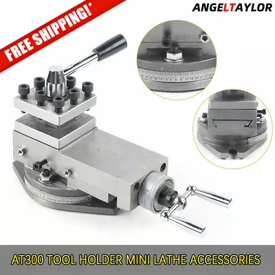 80mm Universal AT300 Lathe Tool Post Assembly Metal Lathe Machine Tool Holder • $116.85