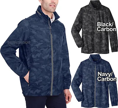 Mens Water Resistant Camo Reflective Jacket Rain Weather Pockets Hooded NEW! • $25.99