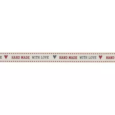Hand Made With Love 15mm Ribbon By The Metre Or 20 Metre Roll • £2.95