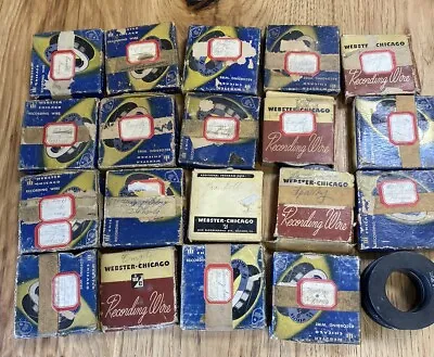 Vintage Webster-chicago Recording Wire Spools Lot Of 20 Used Boxed • $169.95