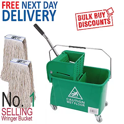 Kentucky Mop Bucket And Wringer Plus 2 X Kentucky Mop Heads • £46