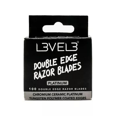 Barber Salon Beauty L3vel3 Hair Double Edge Straight Folding Razor Platinum • $14.99