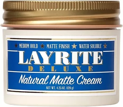 Layrite Deluxe Natural Matte Cream Medium Hold 120 G • £17.99