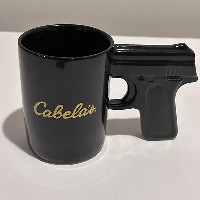 Cabella's Pistol Grip Gun Coffee Mug Cup Black • $9.99