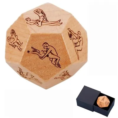Funny Wooden Sex Dice 12 Postures For Date Night Valentine's Gifts For Him Her • £6.29