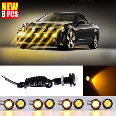 8x Grille Bumper Grill Hood Amber Led Light For Toyota Camry XLE LE SE 2010-2011 • $23.99