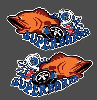 $5.95 • Buy FORD SUPER BARRA STICKERS TWIN PACK 195mm X 100mm UTE FPV VINTAGE CLASSIC FORD