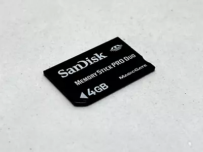 Sandisk 4Gb Memory Stick Pro Duo Magic Gate Memory Card - Black • $9.99