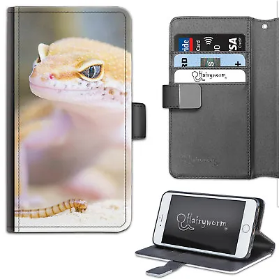 $28.36 • Buy Yellow Lizard Phone Case;PU Leather Wallet Flip Case;Cover For Samsung;Apple