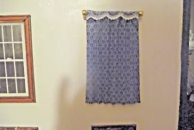 Dollhouse Miniature    Drapes With Lace Valance • $4