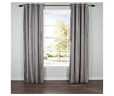 Latte Chenille Striped Lined Eyelet Curtains 46 X 72 Lounge Bedroom Dining Deco  • £19.99