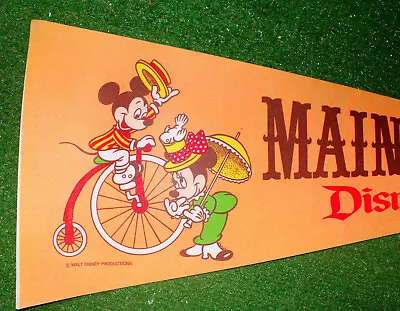 Vintage Walt Disney Disneyland Pennant Main Street 28  Full Size Ex Condition • $29.99