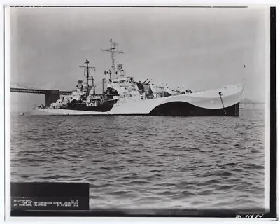 1944 Light Cruiser CL-97 USS Flint At San Francisco 8x10 Original Real Photo #1 • $33.99