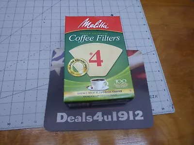 Melitta Cone Coffee Filter - Natural Brown #4 (100 Pieces) (624602) NEW! • $6.99