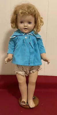 Vintage 1930-1940’s Composition 19” Doll Circle With A Cross Makers Mark • $55