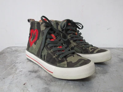 £20 • Buy Desigual High-top Baseball Style Sneakers Embroidered Army Camouflage Size 4