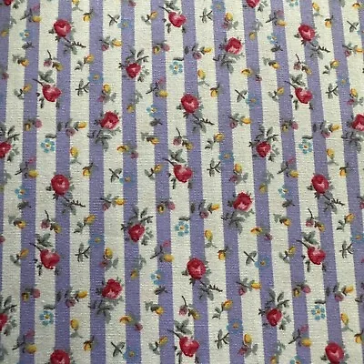 Vintage Floral Fabric 45  Wide 100% Cotton Lilac • £11