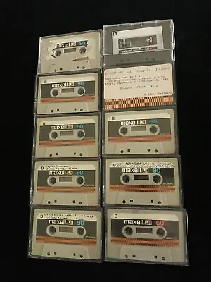 Lot 10 (ten) MAXELL LN 60-90 Minute Cassettes USED Good Condition • $8.99