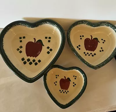 Heart Shaped Apple Design Dish Set 3pc 6 8 & 10  • $19